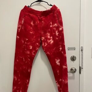 Limited Edition Valkyrae Merch Stylish Red Tie-Dye Men's Joggers